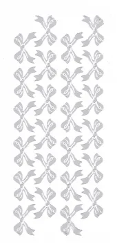 Bows Peel Offs, silver