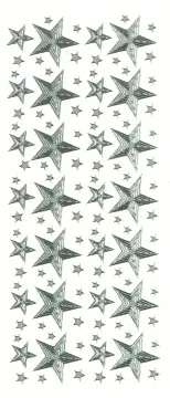 Stars Peel Offs, silver
