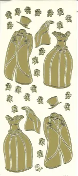 Wedding Attire Peel Offs, gold