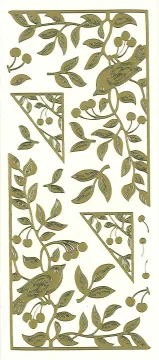 Bird Corners Peel Offs, gold