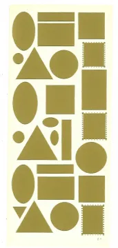 Geometric Tags, Gold Peel Offs