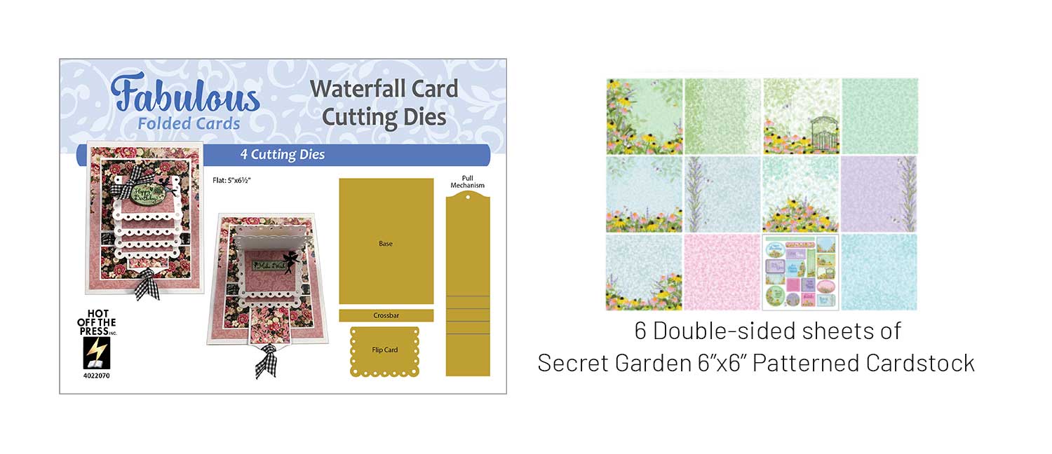 Waterfall Card Dies by Hot Off The Press Money Saver