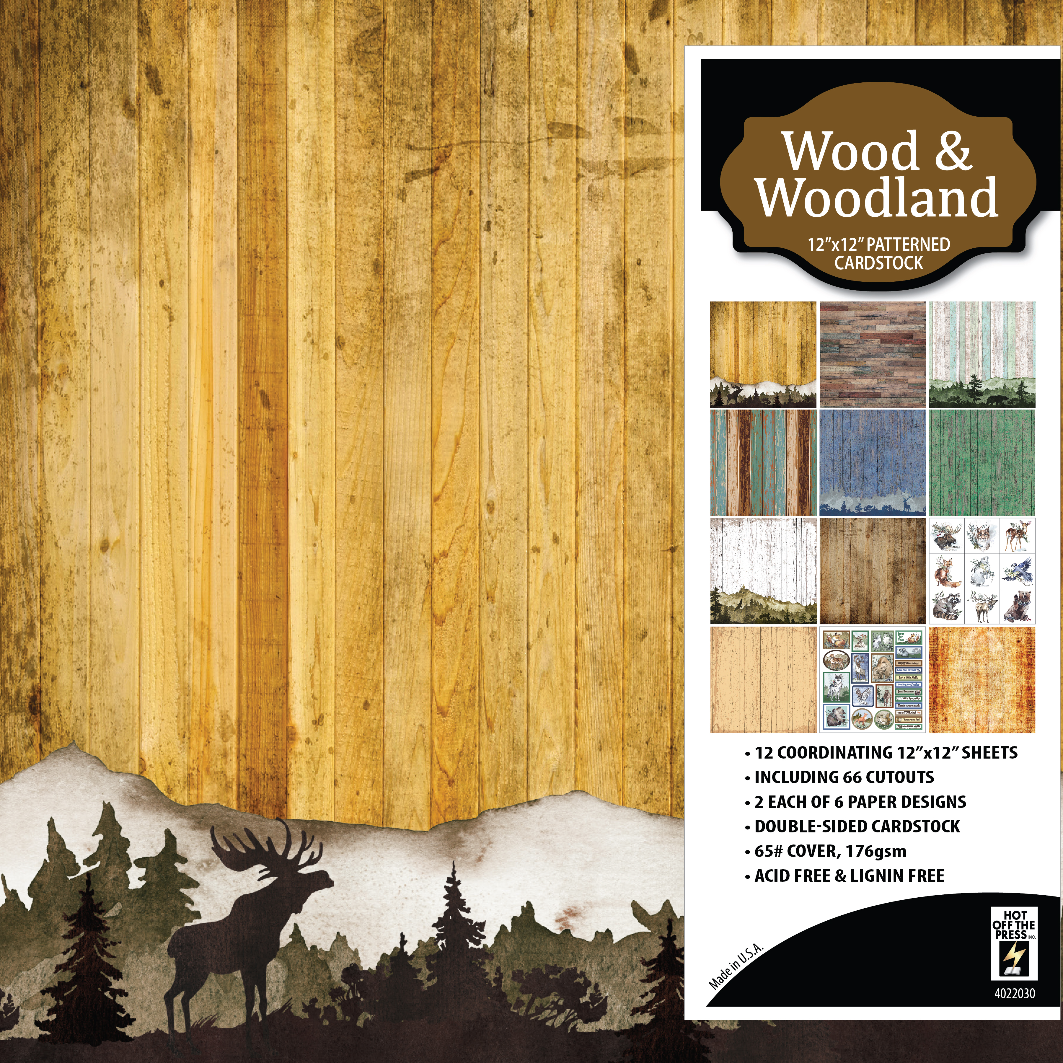 Wood & Woodland 12x12 Patterned Cardstock