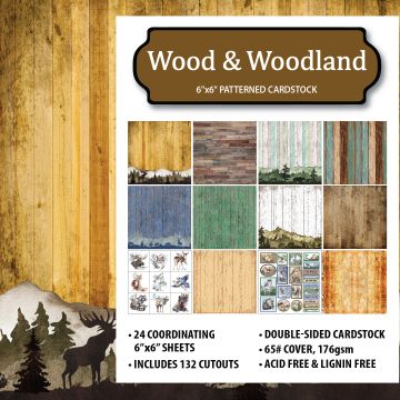 Wood & Woodland 6x6 Patterned Cardstock