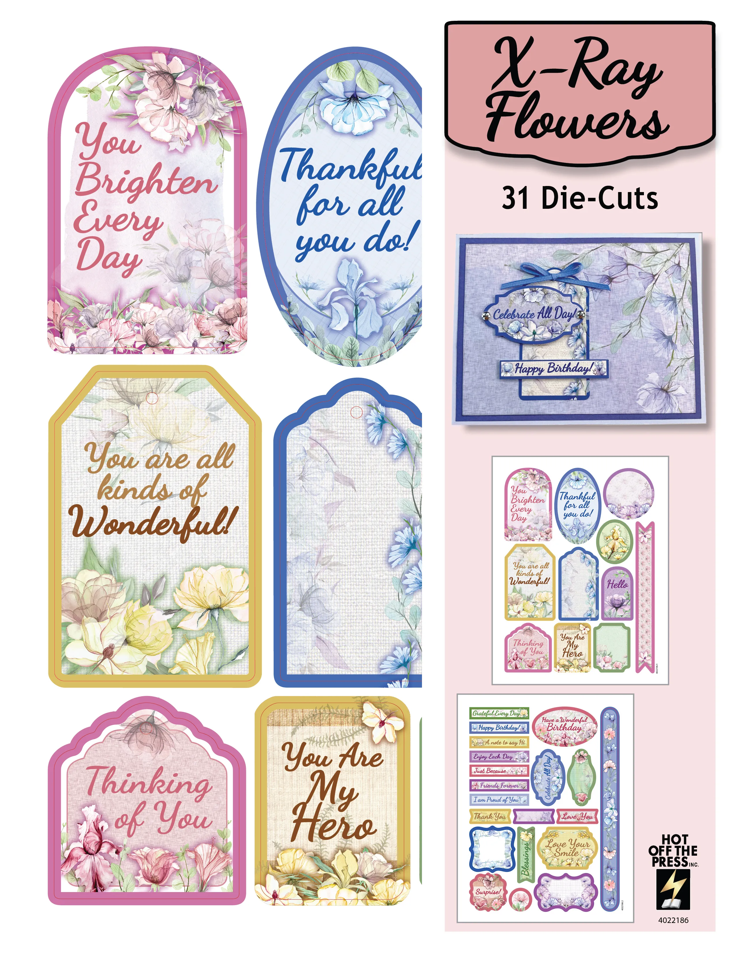 X-Ray Flowers Die-Cuts