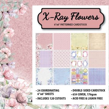 X-Ray Flowers 6x6 Patterned Cardstock