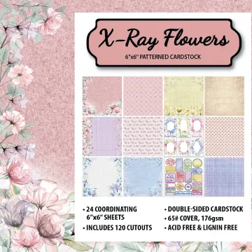 X-Ray Flowers 6x6 Patterned Cardstock