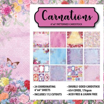 Carnations 6x6 Patterned Cardstock