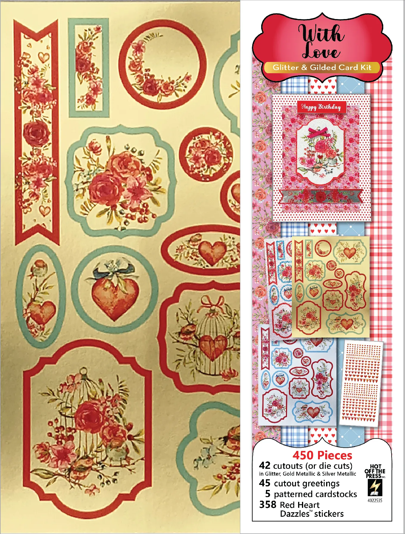 With Love Glitter & Gilded Card Kit