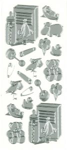 Baby Silver Peel Off Stickers