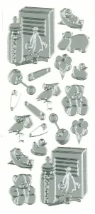 Baby Silver Peel Off Stickers