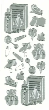 Baby Silver Peel Off Stickers