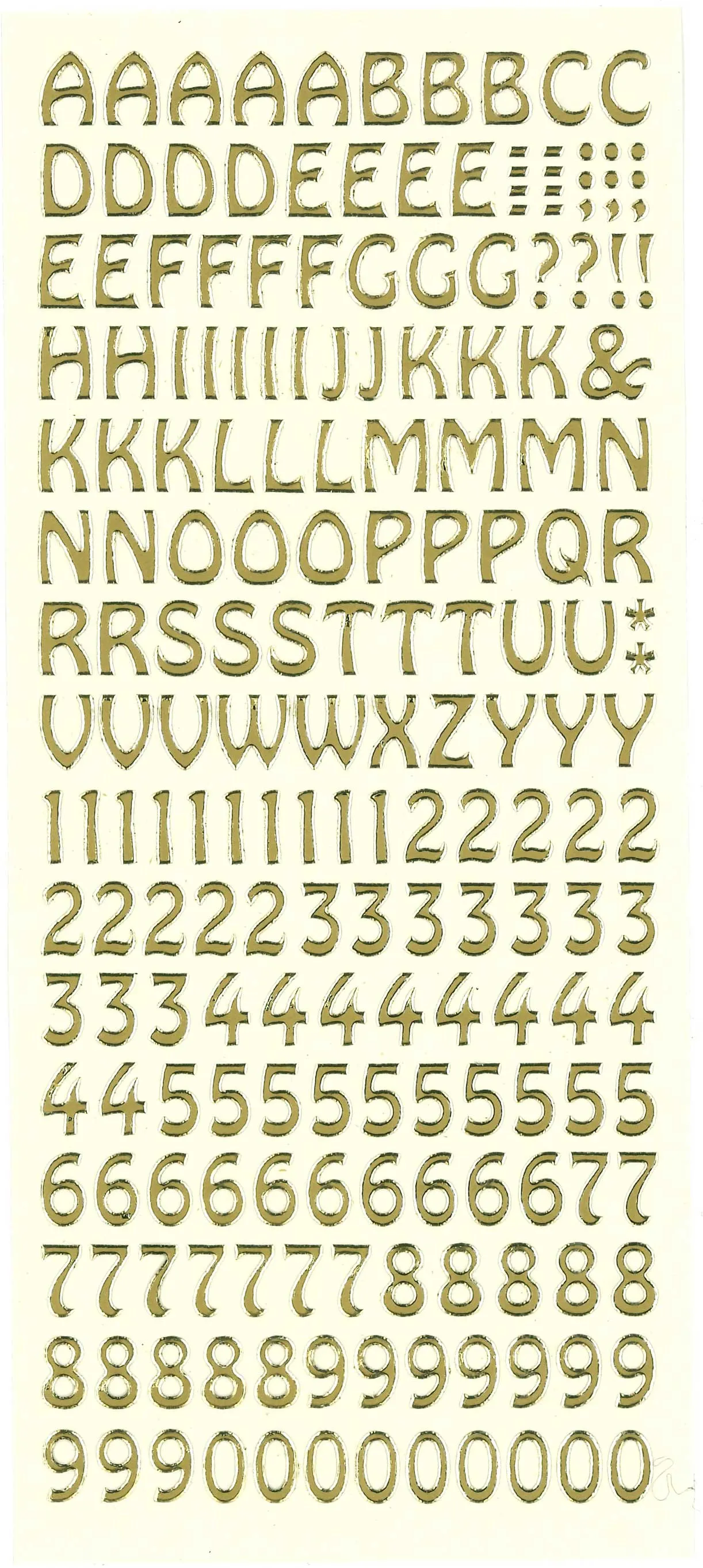 Alphabet & Numbers Peel Off Stickers