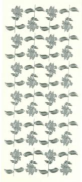 Individual Flowers Silver Peel Off Stickers