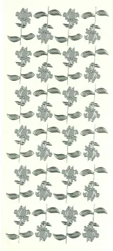 Silver Individual Flowers Peel Off Stickers