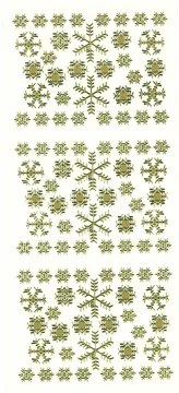 Gold Snowflakes Peel Off Stickers