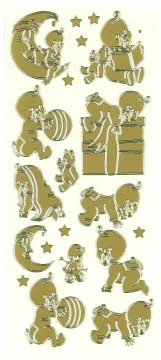 Gold Baby Peel Off Stickers