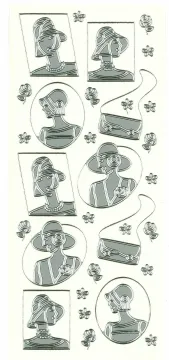 Silver Ladies Peel Off Stickers