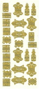 Hinges Antique Gold Peel Off Stickers