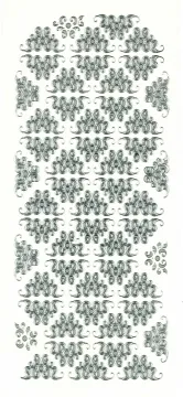 Corners 6 Silver Peel Off Stickers