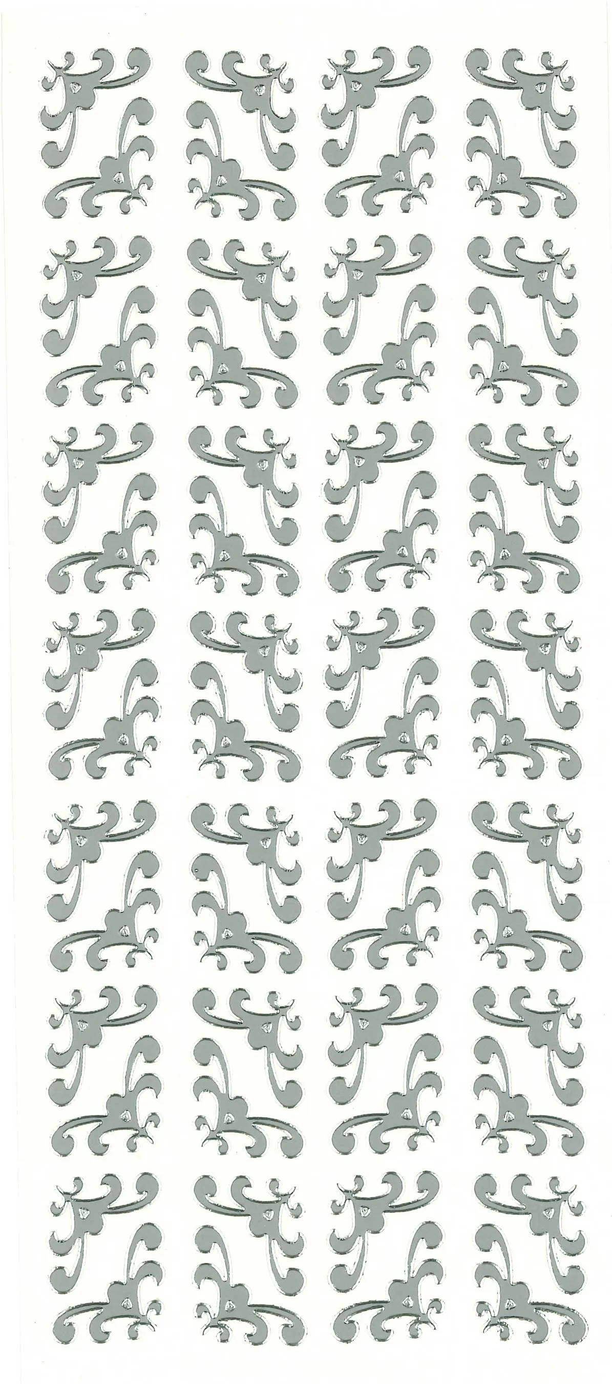 Corners 5 Silver Peel Off Stickers