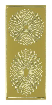 Gold Oval & Circle Nestabilities-5 Peel Off Sticker