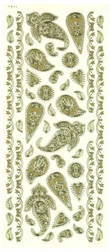 Paisley Gold Peel Off Stickers