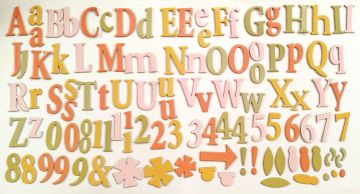 200 Chipboard ABC's, 1, 2, 3 & more!