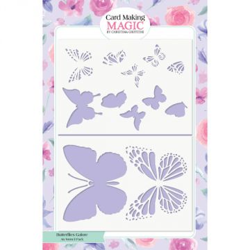 Butterflies Galore  A6 Stencil Pack | Butterflies and Lace
