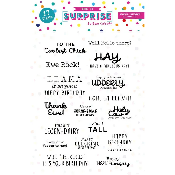 Farmyard Sentiments Stamp Set | Flip and See