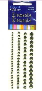 Olive Adhesive Crystals, 73 pieces