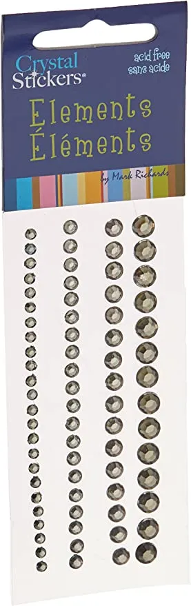 Taupe Adhesive Crystals, 73 pieces