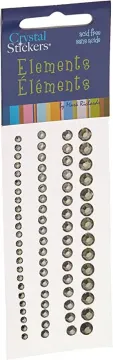 Taupe Adhesive Crystals, 73 pieces