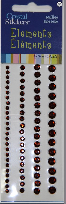 Brown Adhesive Crystals, 73 pieces