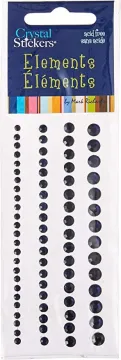 Navy Blue Adhesive Crystals, 73 pieces