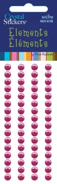 64 Hot Pink Adhesive Crystals