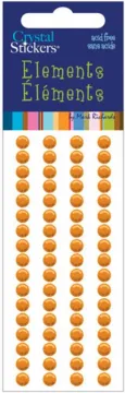 64 Orange Adhesive Crystals