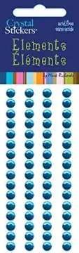 64 Turquoise Adhesive Crystals