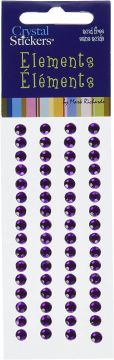 Purple Adhesive Crystals, 64 pieces