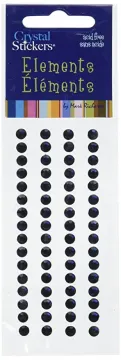 64 Navy Blue Adhesive Crystals
