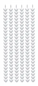 Leaf Border, silver Peel Offs