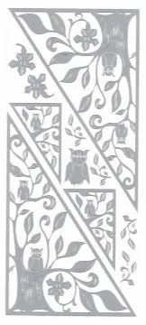 Owl Corners Peel Offs, silver