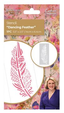 Dancing Feather Bohemian Stencil