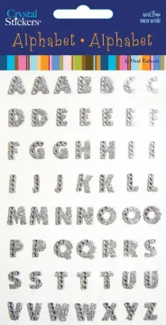 Alphabet Crystal & Glitter Adhesive, 1/2" tall