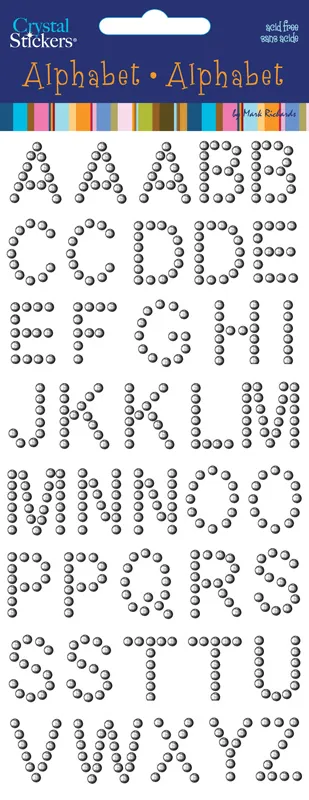 Alphabet Crystal Adhesive, 3/4