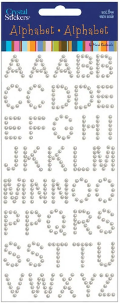 Alphabet Pearl Adhesive, 3/4