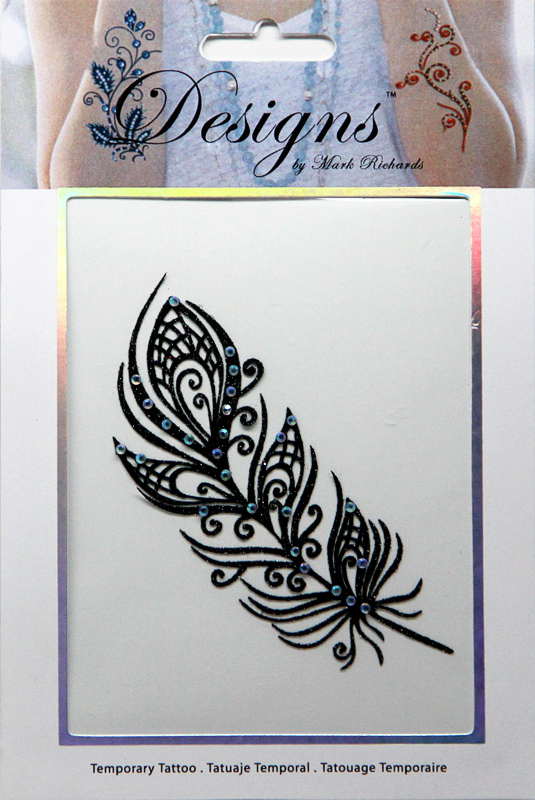 Feather with Crystals Sticker