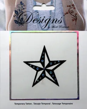 Star with Crystals Rub-On