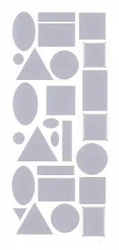 Geometric Tags, Silver Peel Offs