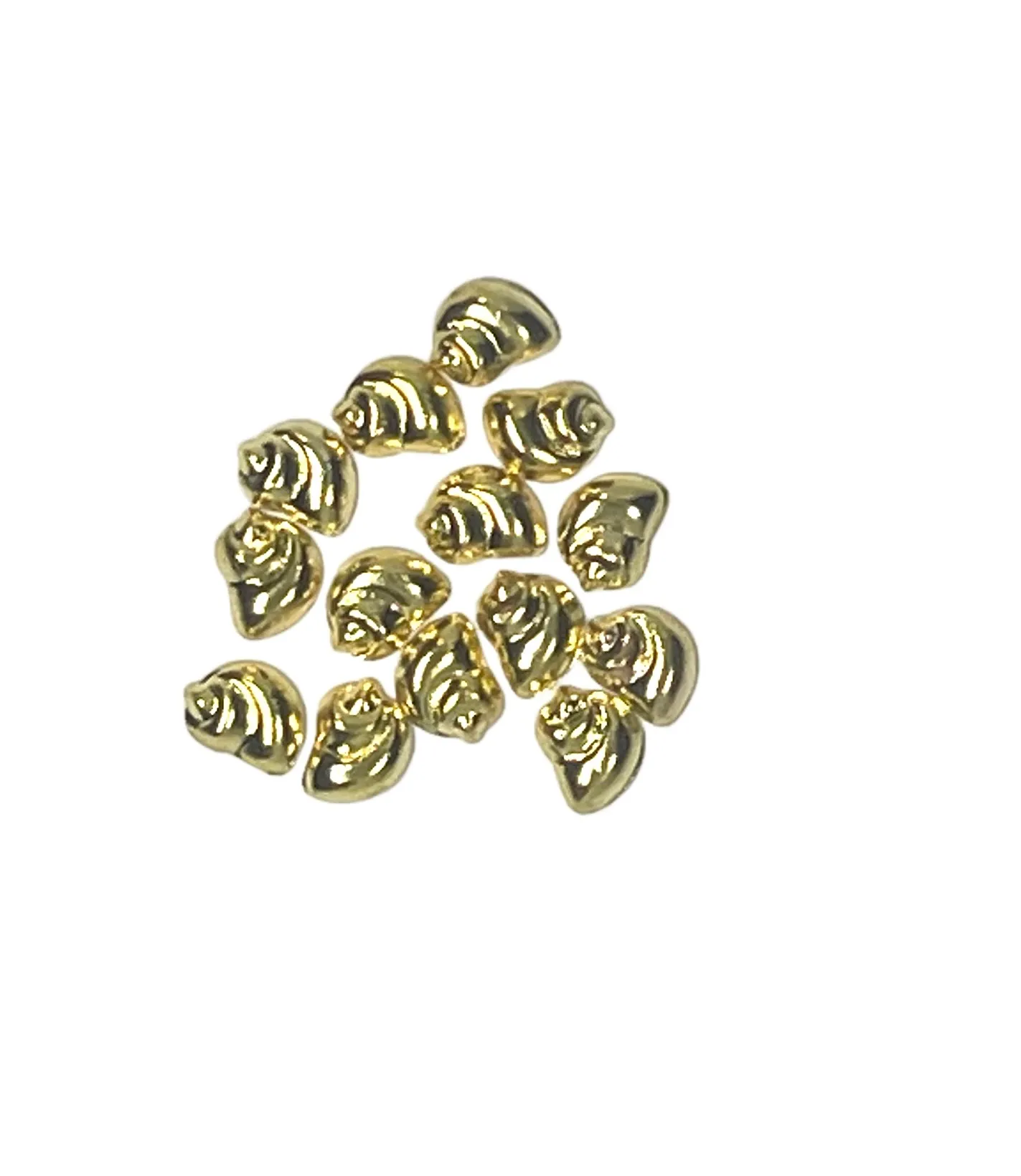 Spirata Shell Inclusions, 20 gold pieces